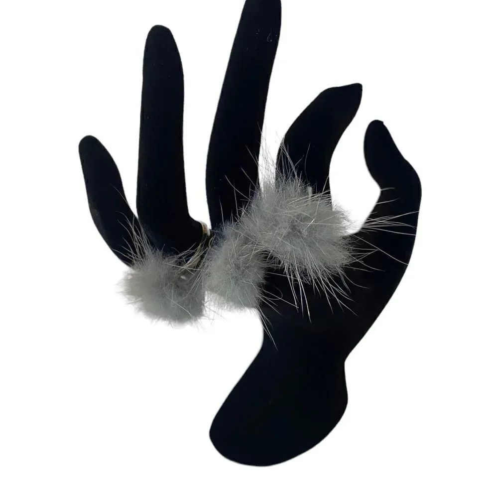 Furry Fun Silver Toned Adjustable Silver Toned Ring.